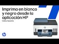 Imprime en blanco y negro desde la app de HP para impresoras HP