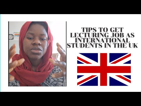 Seeking lecturer role as international students in the UK