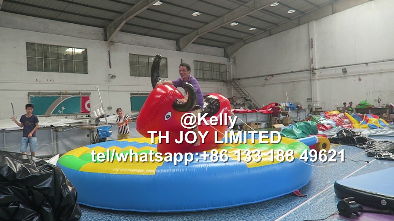 inflatable manual bull ride game, human rodeo bull game