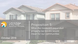 Proposition 5: What the Measure Would Mean for California (10/17/2018)