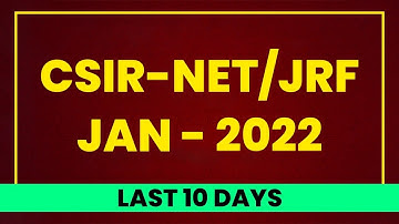 CSIR-NET JRF JAN 2022 and BARC- 2022
