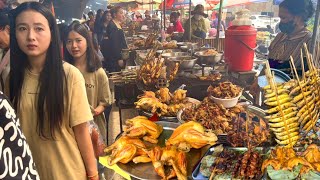 Best Cambodian Street Food - Grilled Chicken, Frog, Fish, Snail & More at Countryside