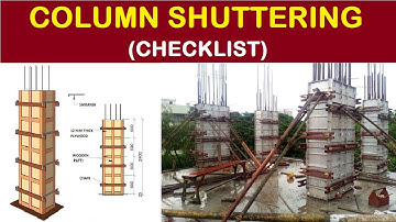 Checklist For Shuttering Of Column | Column Shuttering Checking Procedure