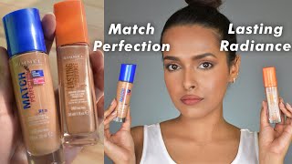 TRYING RIMMEL FOUNDATIONS - Match Perfection & Lasting Radiance | Review