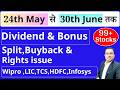 Top 99 Dividend stocks ,Bonus & Split I Upcoming dividend I Upcoming Bonus 2026 I TCS I HDFC I INFY