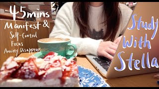 「45mins」✨Study with Me &amp; Manifest｜INFJ in Chinese Café｜Unlock Flow State&amp;Boost Focus&amp;Banish Anxiety
