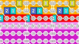 Glowing Numbers Cool New Android Block Merge Game #puzzle #puzzles #puzzlegames #newgame screenshot 2