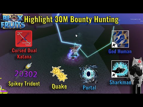 Sharkman Quake Combo Easy 30M + Quake + Soul Guitar (Blox Fruits Bounty  Hunting) 