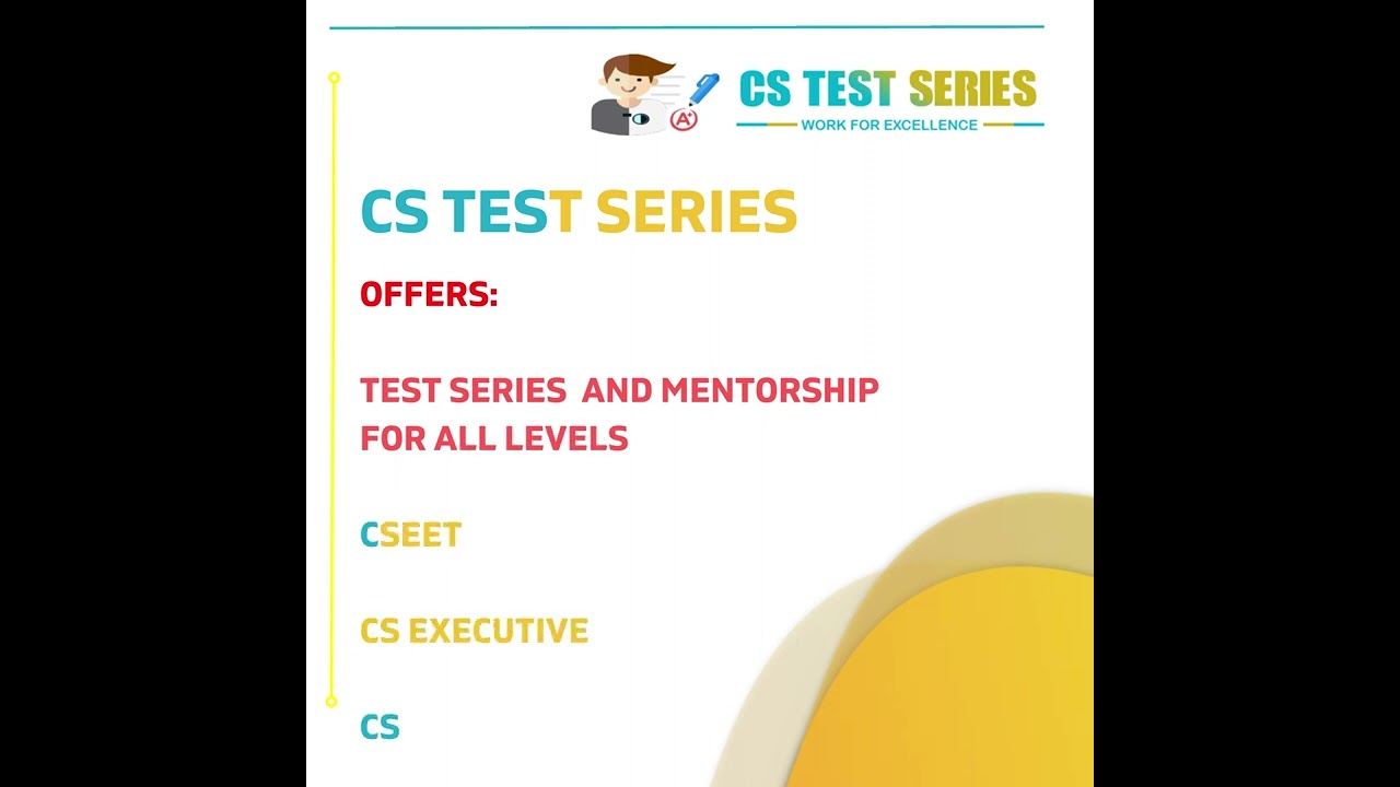 CS TEST SERIES JUNE 2023 - It's Time to Rethink and Re-plan your Studies with CS Test Series