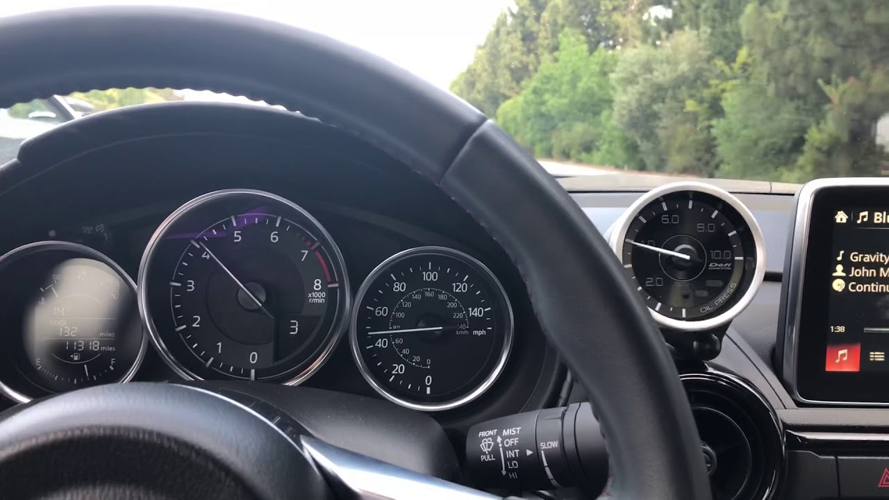 2016 MX5 oil pressure gauge YouTube