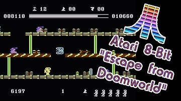 Atari 8 Bit Game Play, Escape from Doomworld