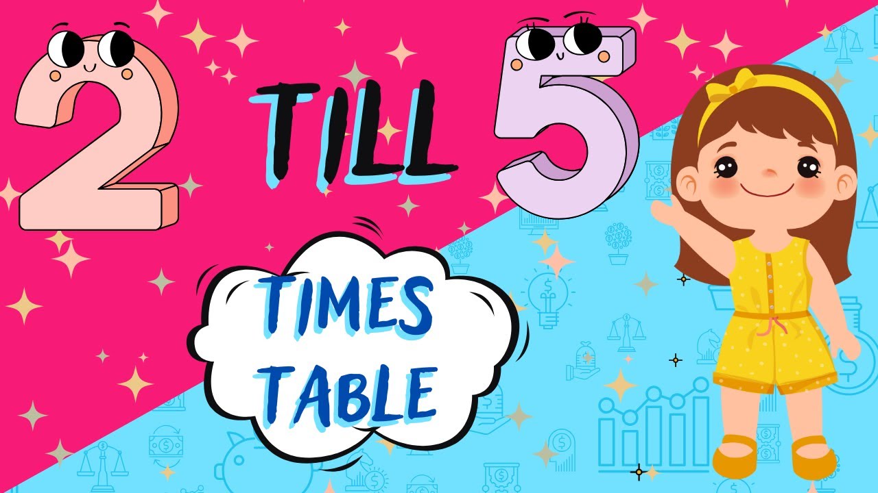 Table of 2 to 5 | Table of Two to Five | Learn Multiplication Table of ...