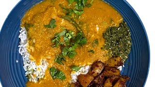 Dal and Rice Recipe | Red Lentil (Dhal) Curry