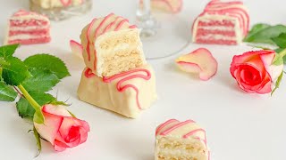 Valentine Petit Fours ️ des mini gâteaux au chocolat blanc ?