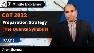 CAT 2022 Prep Strategy |  The Quants Syllabus | Arun Sharma  | The Perfect Plan for CAT 2022