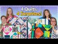 1 Pattern, 4 Quilters, SHOCKINGLY Different Quilts!