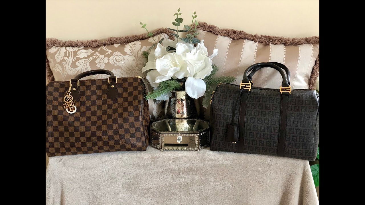 LOUIS VUITTON SPEEDY 30 vs FENDI ZUCCHINO BOSTON BAG 