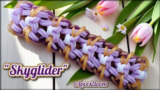 Skyglider Rainbow Loom Bracelet Tutorial|6 bars wide