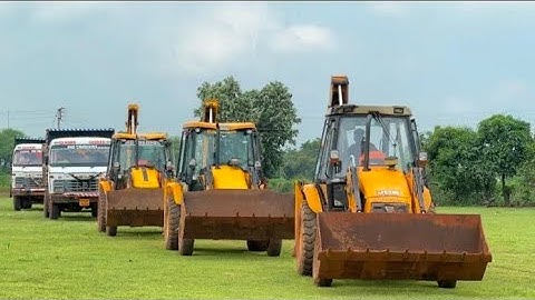 3 JCB 3dx Going To Another Village For Loading Mud with Tata 2518 Truck and Tata Tipper