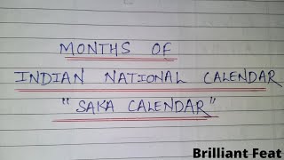 Saka Calendar Month Names| Saka Calendar & Gregorian Calendar| Indian Months of the Year