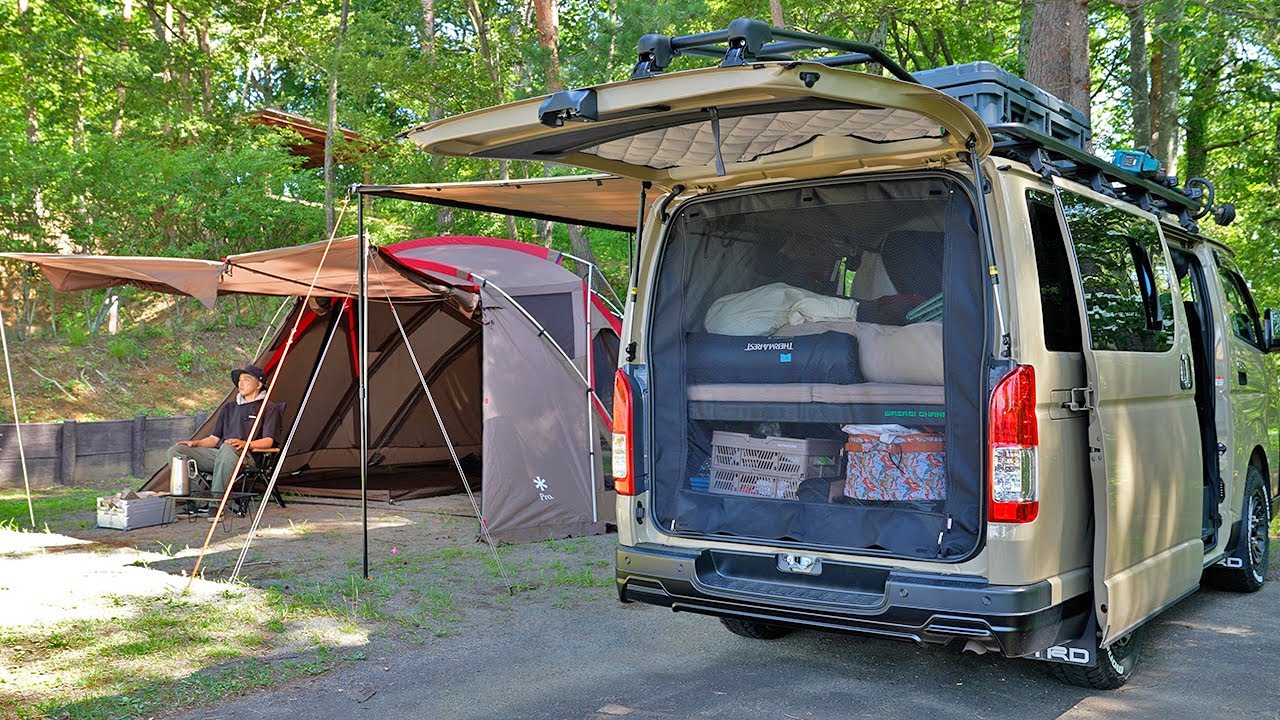 新型ハイエースでアウトドア三昧【BESSの家にも行ってきました】