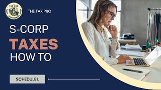 Filing a S Corporation Tax Return - Schedule L - 90 Days to Taxes Day 28 (2026)