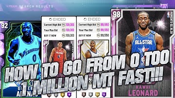 NBA2K20 - HOW TO GO FROM 0 TOO 1 MILLON MT FAST!!! BEST MT MAKING METHODS!!
