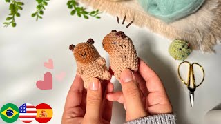 Capibara en Crochet | Cuerpo / Llaveros para San Valentín y Regalos❤️