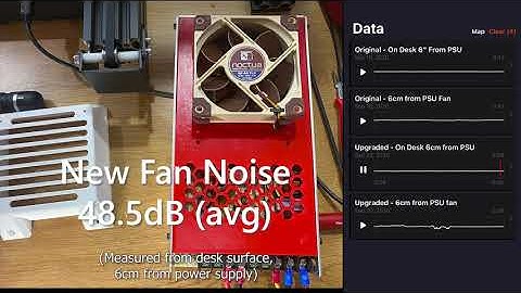 Noise Comparison - Ender 3 Meanwell PSU Stock Fan Upgraded to Noctua 80mm 12V Fan
