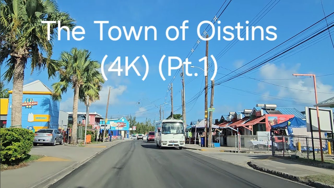 Driving in Barbados - The Town of Oistins (Part.1) (4K)