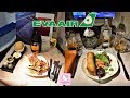 EVA Air Business Class Meals! + Hello Kitty and Taipei Airport