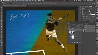 Hexagon Tennis Wallpaper in Photoshop screenshot 2