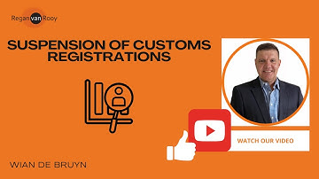 Suspension of customs registrations