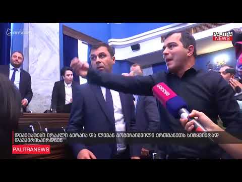 დეპუტატები ირაკლი ბერაია და ლევან გოგიჩაიშვილი ერთმანეთს სიტყვიერად დაუპირისპირდნენ