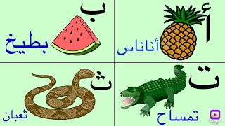 الحروف العربية للاطفال - تعليم الاطفال الحروف العربية مع كلمات وصور @carameltv7945 #الحروف #حروف screenshot 5