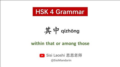 Learn Chinese HSK4 Grammar 其中 qízhōng