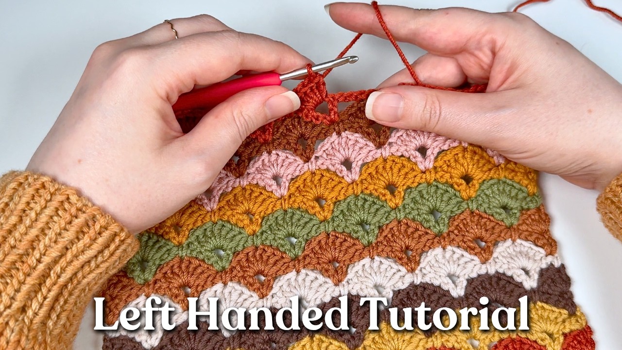 LEFT HANDED Shell & V Stitch Tutorial
