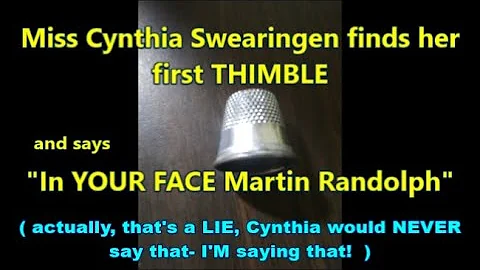 CYNTHIA SWEARINGEN's 1st THIMBLE! Huge Congratulat...