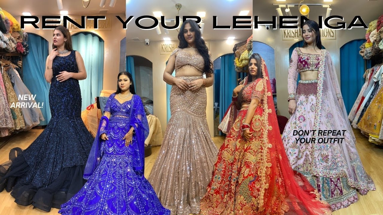 Rent Lehengas in Delhi | Krishaa Creations | Designer Bridal & Non-Bridal Lehenga Available On Rent