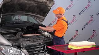 diesel and petrol Engine air filter installation MERCEDES-BENZ VITO: video manual