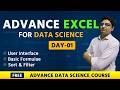 Data Science Free Course - Day 1 | Excel for Data Science in Hindi