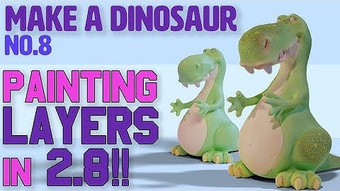 Making a Dinosaur | Part 8 | Painting in Layers | Blender 2.8