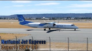 National Jet Express Vh-Iyk Departs Rwy 03 At Perth Airport