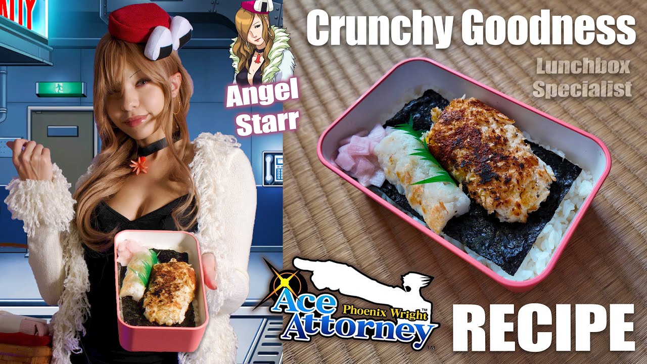 Ace Attorney RECIPE: Angel Starr’s Crunchy Goodness Lunchbox 🍱 | Cosplay Cooking ノリ弁当 Nori Bento