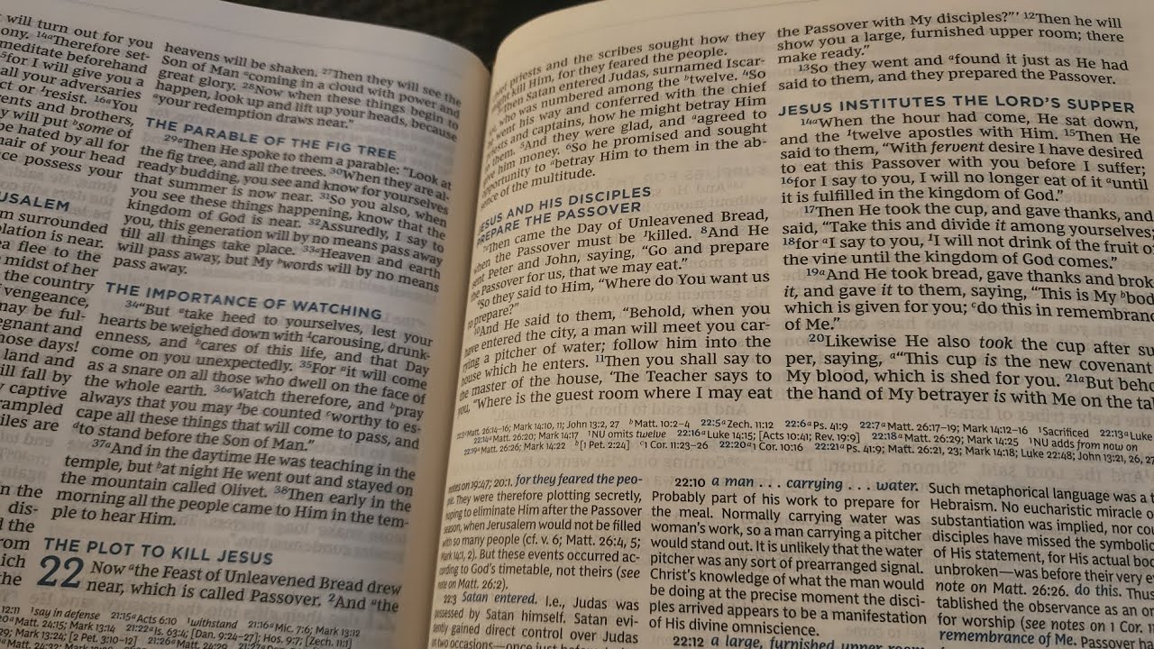Gospel According to Luke Ch 22: 1-23 Pray, Read, Discuss! - YouTube