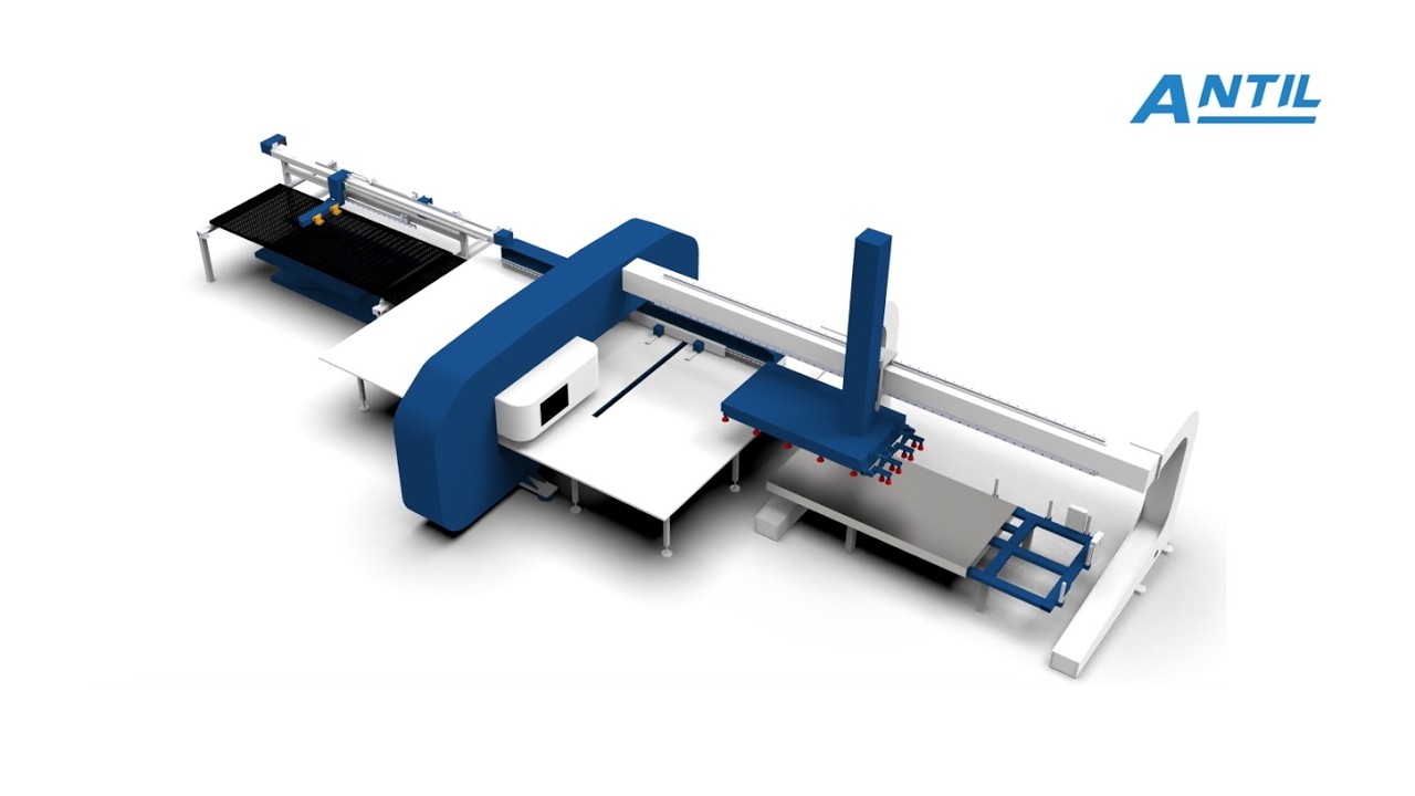 ANTIL APE series loading and unloading device for turret punching - YouTube