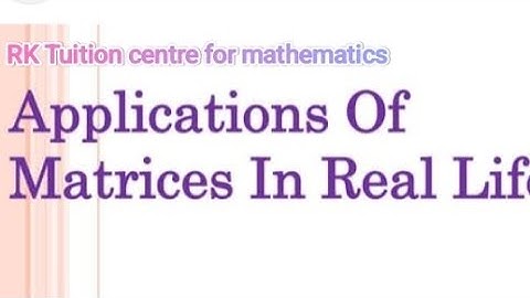 Applications of Matrices to cryptography#RKT#Maths_Class-12#