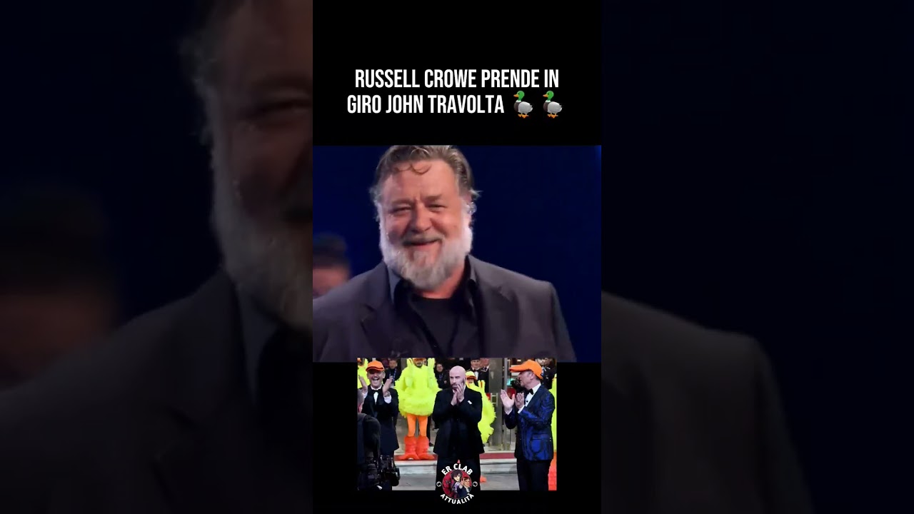 Russell Crowe dissa John Travolta in diretta a Sanremo😂