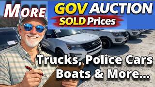 MORE Gov Auction Prices | Trucks, Police Cars, Boats, Carts, Zero Turn Lawn Mowers and More!