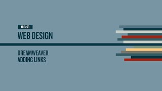 Dreamweaver Adding Links